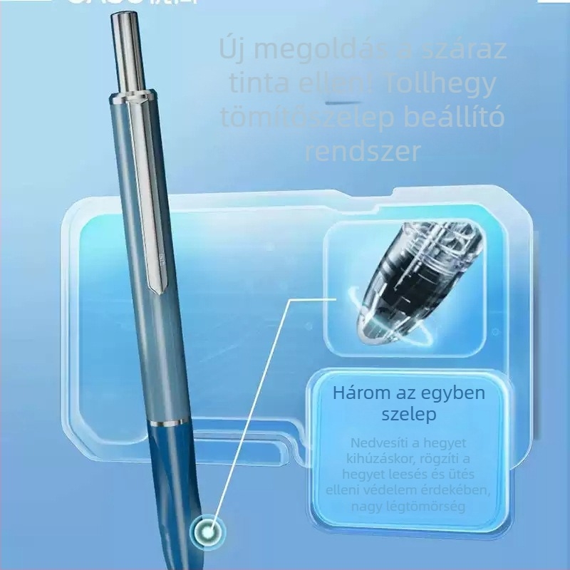 K016 nyomógombos töltőtoll, 0,38 mm heggyel, diákoknak