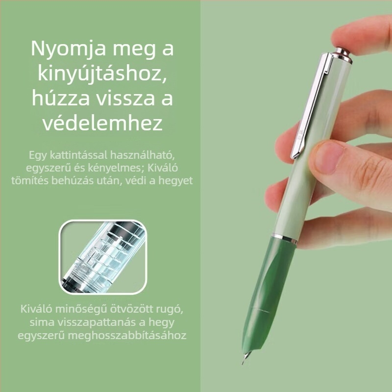 K016 nyomógombos töltőtoll, 0,38 mm heggyel, diákoknak