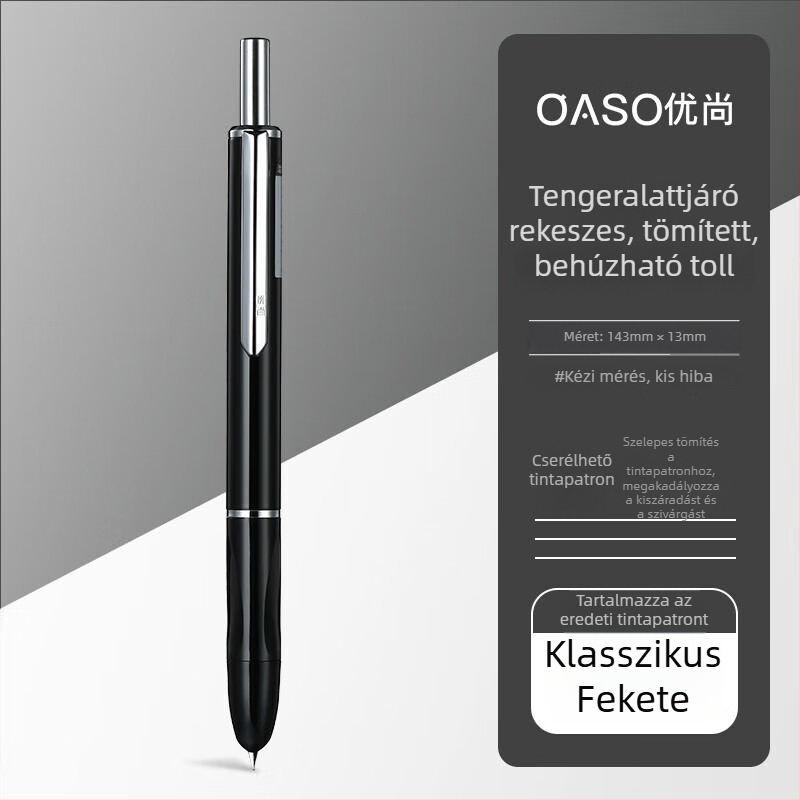 K016 nyomógombos töltőtoll, 0,38 mm heggyel, diákoknak