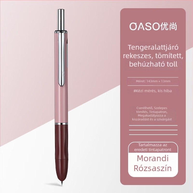 K016 nyomógombos töltőtoll, 0,38 mm heggyel, diákoknak