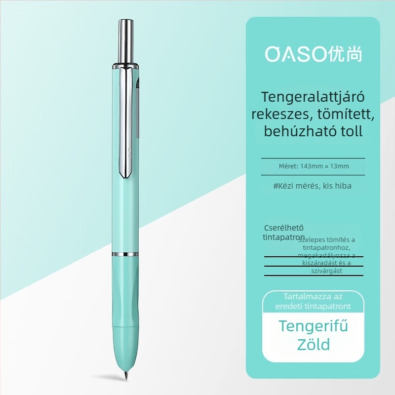 K016 nyomógombos töltőtoll, 0,38 mm heggyel, diákoknak