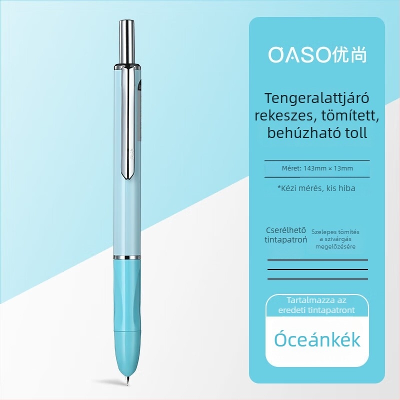 K016 nyomógombos töltőtoll, 0,38 mm heggyel, diákoknak