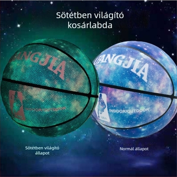 Fényes, fluoreszkáló, reflektív kosárlabda, gyerekeknek 5-ös méret, felnőtteknek 7-es méret, szabvány.
