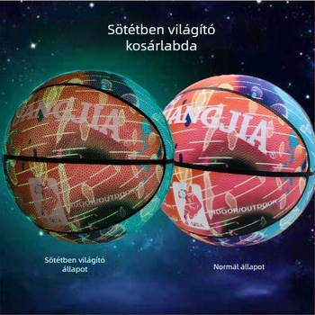 Fényes, fluoreszkáló, reflektív kosárlabda, gyerekeknek 5-ös méret, felnőtteknek 7-es méret, szabvány.