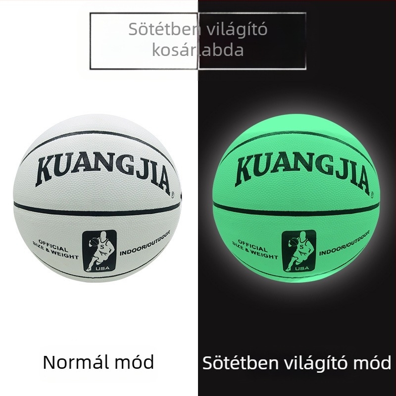 Fényes, fluoreszkáló, reflektív kosárlabda, gyerekeknek 5-ös méret, felnőtteknek 7-es méret, szabvány.