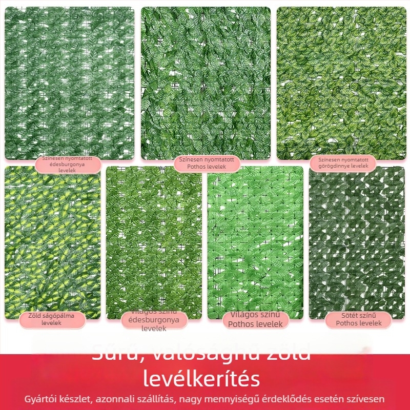 Mesterséges zöldleveles kerítés háló erkélyre és udvarra