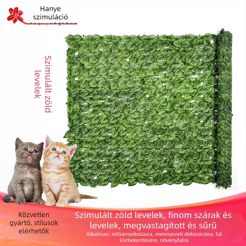 Mesterséges zöldleveles kerítés háló erkélyre és udvarra