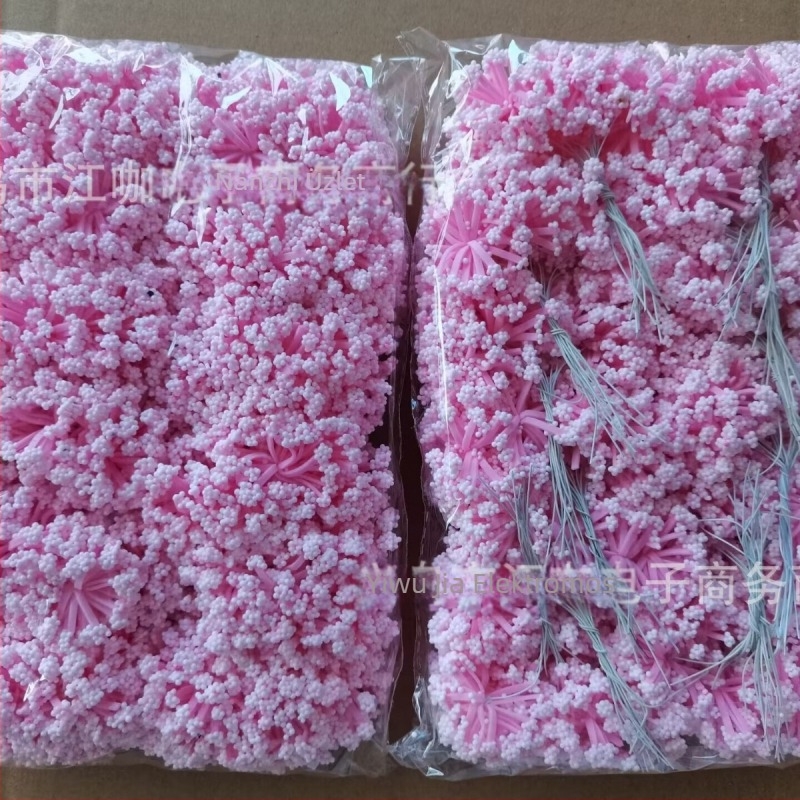 PE virágszett: levendula habvirágok, csillagos ég virágai, mű száraz virágok, DIY koszorúhoz vesszők, édességdobozt kiegészítők