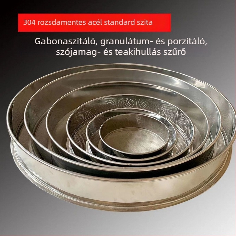 304 rozsdamentes acél mintasziták, háló 2–600, laboratóriumi sziták 100-as hálóval a hagyományos kínai gyógyászat számára