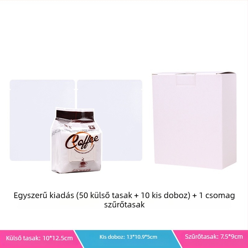 Intention Coffee: 5 darab drip bag készlet, 10 szűrővel, külső tasakkal és csomagoló dobozzal