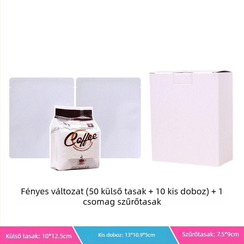 Intention Coffee: 5 darab drip bag készlet, 10 szűrővel, külső tasakkal és csomagoló dobozzal