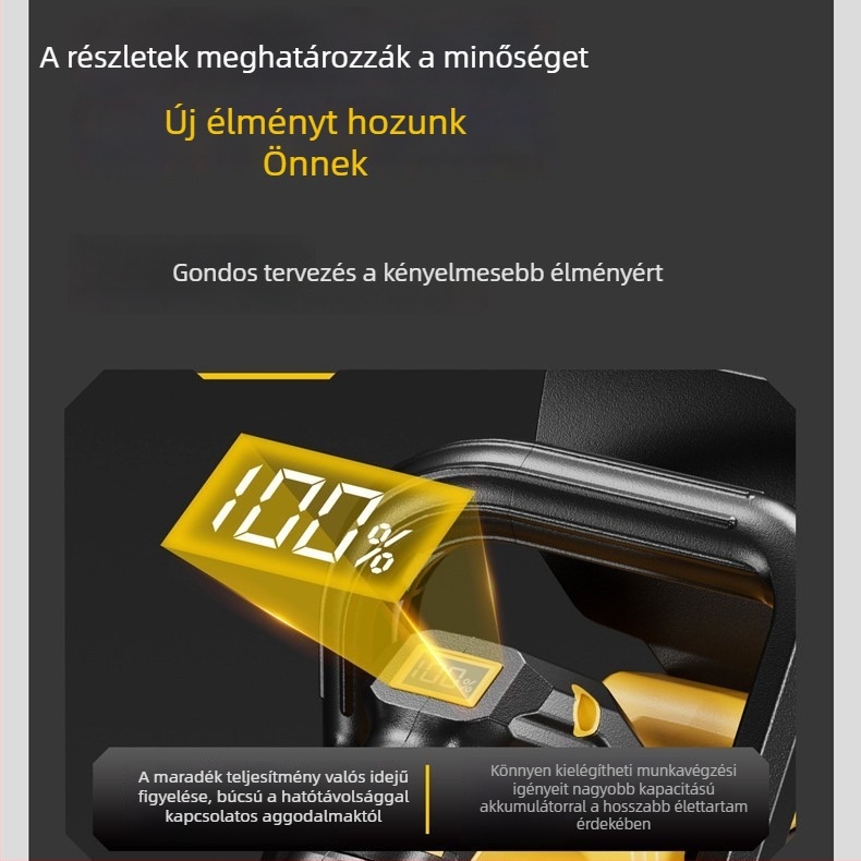 Szénkefe nélküli akkumulátoros lítium-ionos láncfűrész, 12/16 hüvelyk, teljesítmény kijelző, hordozható kerti fűrész
