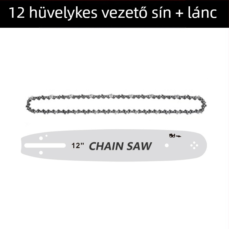 Szénkefe nélküli akkumulátoros lítium-ionos láncfűrész, 12/16 hüvelyk, teljesítmény kijelző, hordozható kerti fűrész