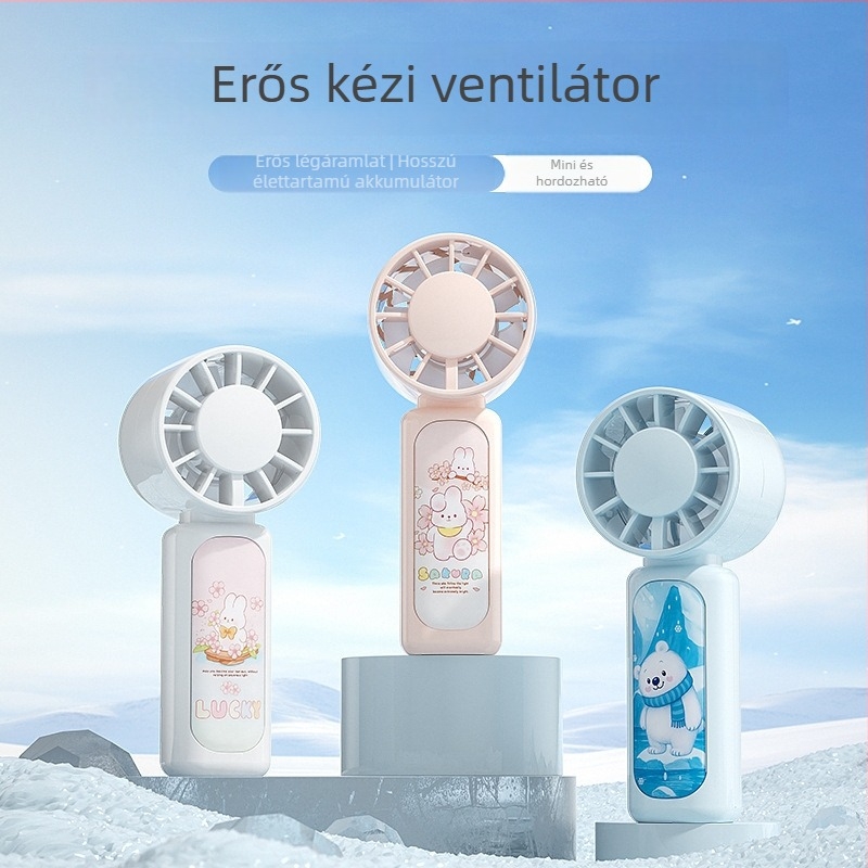Kézben tartható mini turbina ventillátor USB töltéssel, kültéri használatra