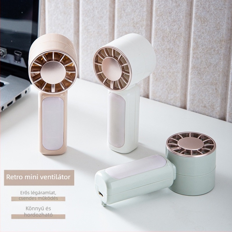 Kézben tartható mini turbina ventillátor USB töltéssel, kültéri használatra