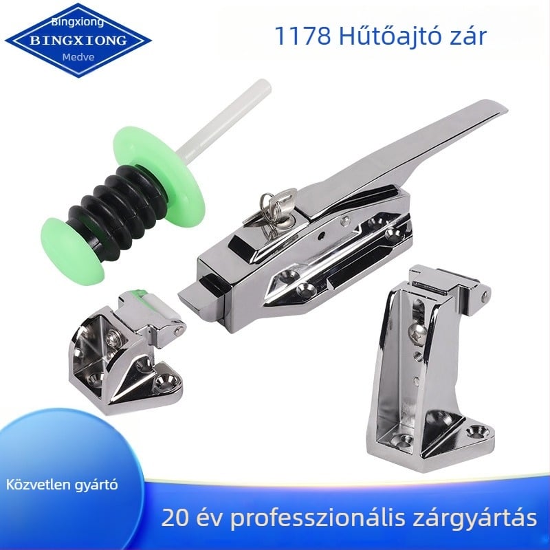 BX-1178 Hideg tároló ajtó fogantyú és zár, cinkötvözet, mechanikus ipari hűtőberendezés