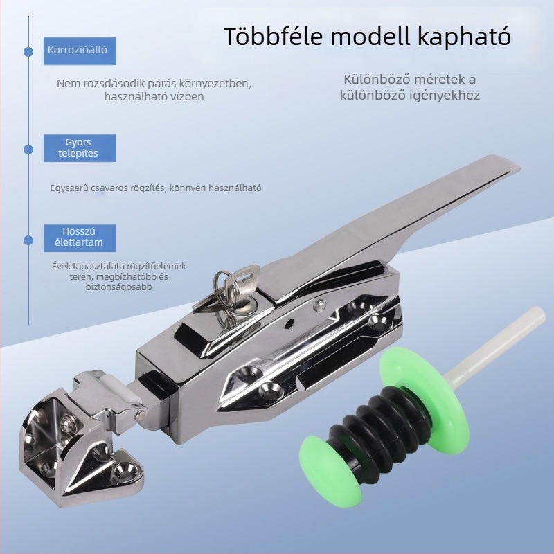 BX-1178 Hideg tároló ajtó fogantyú és zár, cinkötvözet, mechanikus ipari hűtőberendezés