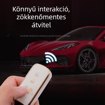 TPU kulcstartó burkolat Honda N-BOXhoz arany kerettel, NBOXN-ONE/N-WGNN-VAN modellhez