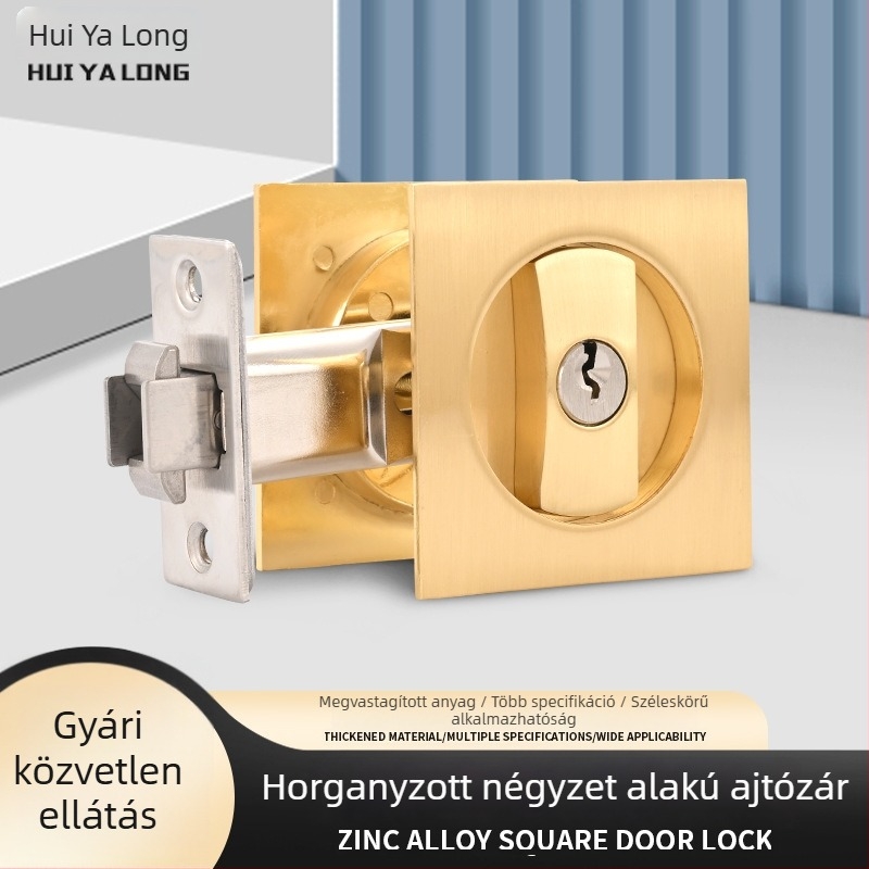 Rozsdamentes acélból készült mechanikus csúszóajtó zár fogantyúval, szállodai apartmanokhoz, konyhai és erkélyi ajtókhoz