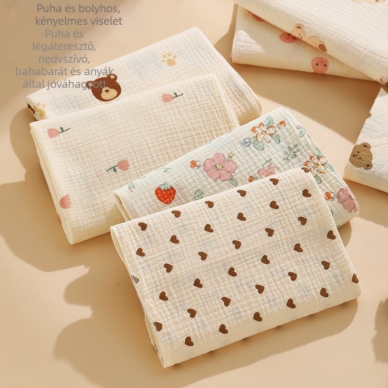 Újszülött: 100% pamut krepp swaddle takaró, könnyű tavasz–nyár–ősz