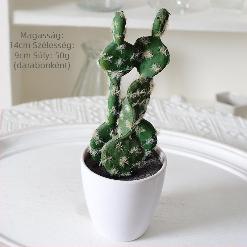 Mesterséges mini szukkulens kaktusz bonsai cserepben