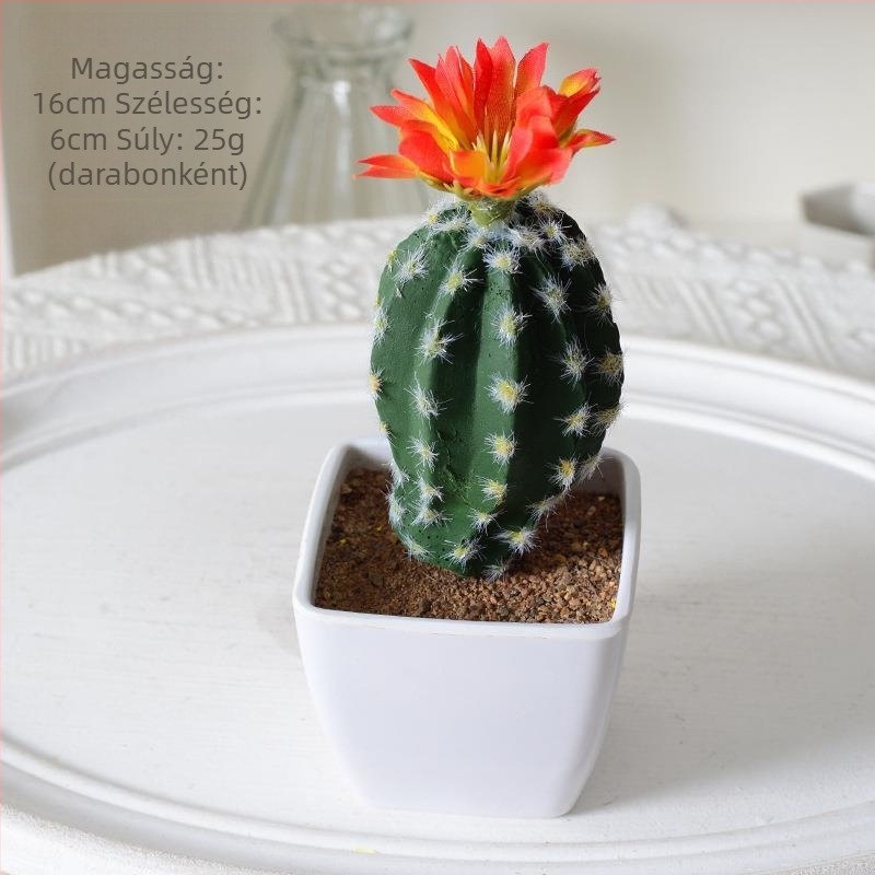 Mesterséges mini szukkulens kaktusz bonsai cserepben