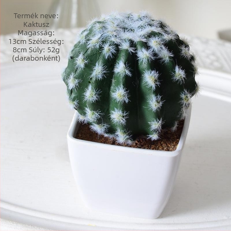 Mesterséges mini szukkulens kaktusz bonsai cserepben