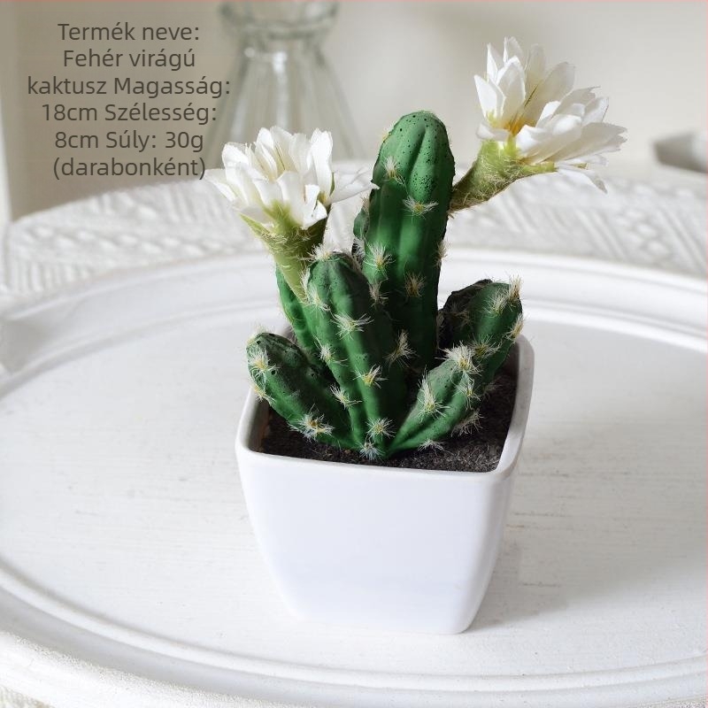 Mesterséges mini szukkulens kaktusz bonsai cserepben