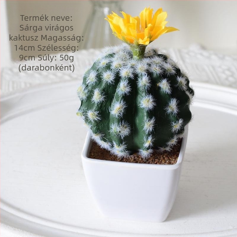 Mesterséges mini szukkulens kaktusz bonsai cserepben