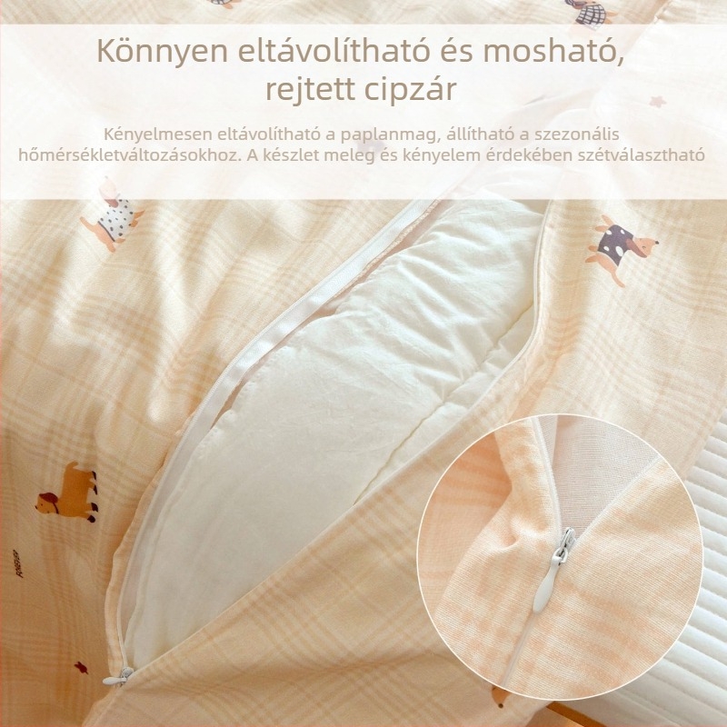 100% pamut géz baba paplanhuzat, méretek 1.2 m és 1.5 m