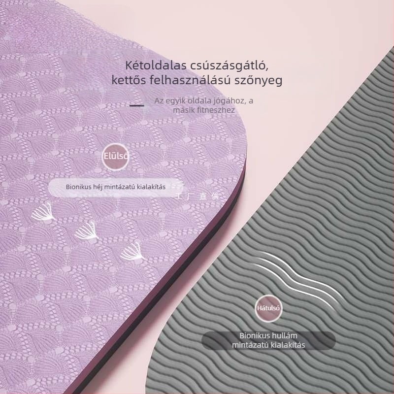 Női jóga matrac – vastagabb és szélesebb, csúszásmentes, edzésre és táncra, hangszigetelés és ütéscsillapítás, otthoni használatra.