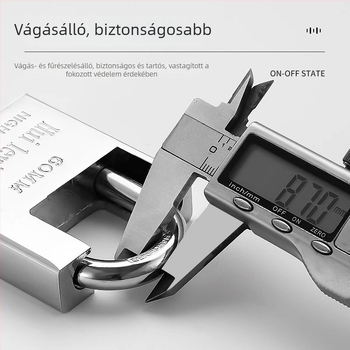 40 mm-es lakat alumíniumötvözetből, vágás elleni és lopás elleni védelemmel, modern minimalist dizájn