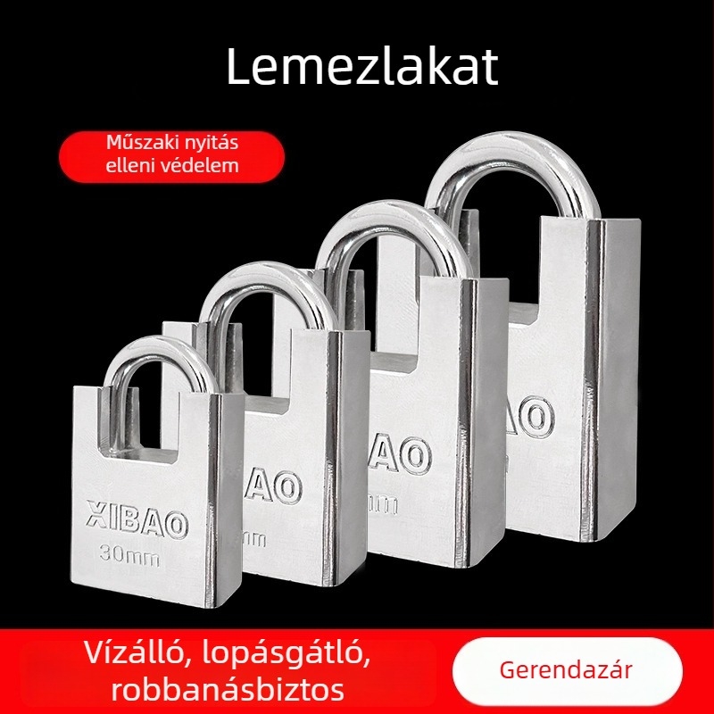 40 mm-es lakat alumíniumötvözetből, vágás elleni és lopás elleni védelemmel, modern minimalist dizájn