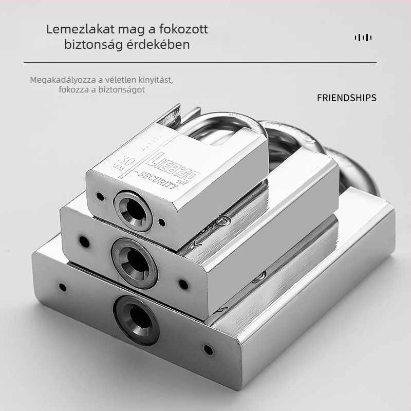 40 mm-es lakat alumíniumötvözetből, vágás elleni és lopás elleni védelemmel, modern minimalist dizájn
