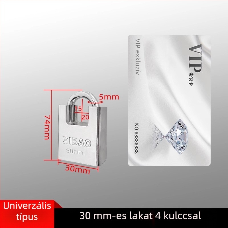 40 mm-es lakat alumíniumötvözetből, vágás elleni és lopás elleni védelemmel, modern minimalist dizájn