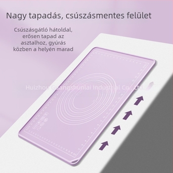 Antibakteriális, vastag szilikon gyúrólap, élelmiszer-minőségű, tészta gyúrásához és nyújtásához a konyhában
