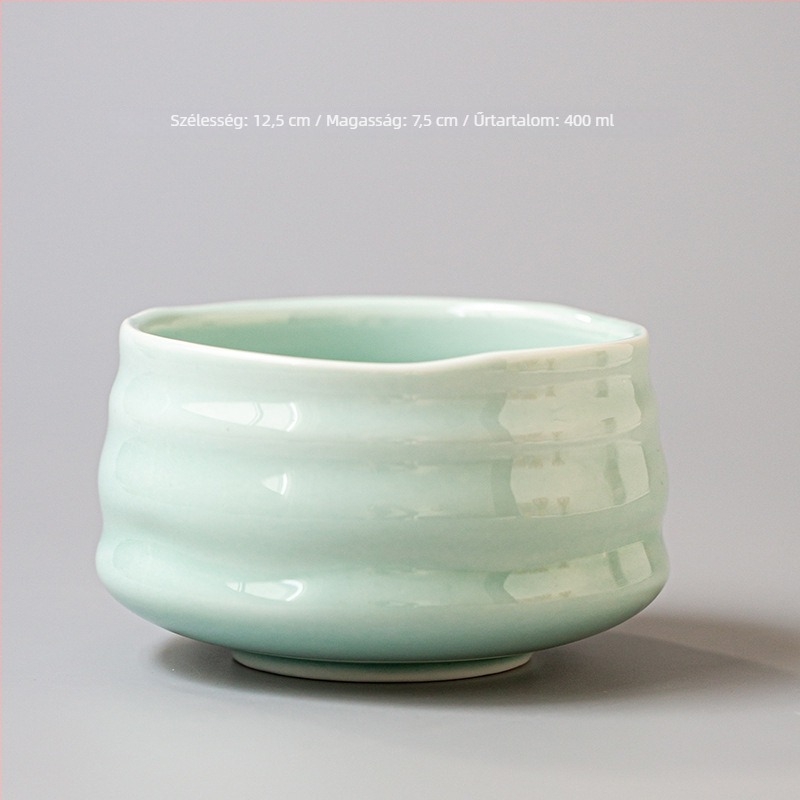 Bambusz teakeverő készlet Song-dinasztia stílusban – japán matcha ecset, keverő ecset, teakeverő állvány és matcha tál Baibenli
