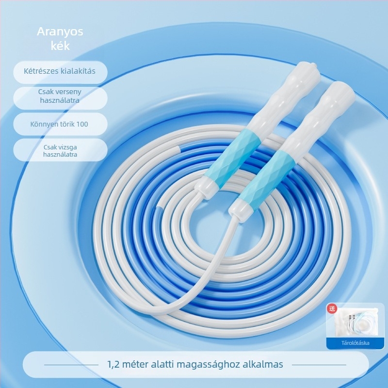 Professzionális stílusú ugrókötél általános- és középiskolások számára, testnevelési vizsgákhoz, állítható és csomómentes