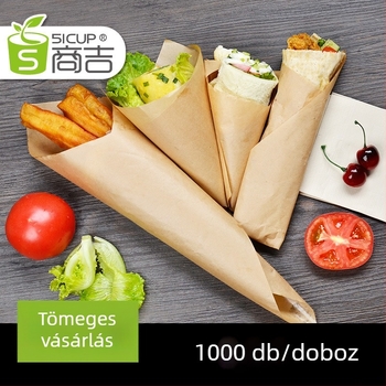 Kraftpapír olajálló, élelmiszer-csomagoláshoz, sütéshez és burgercsomagoláshoz, 1000 darab