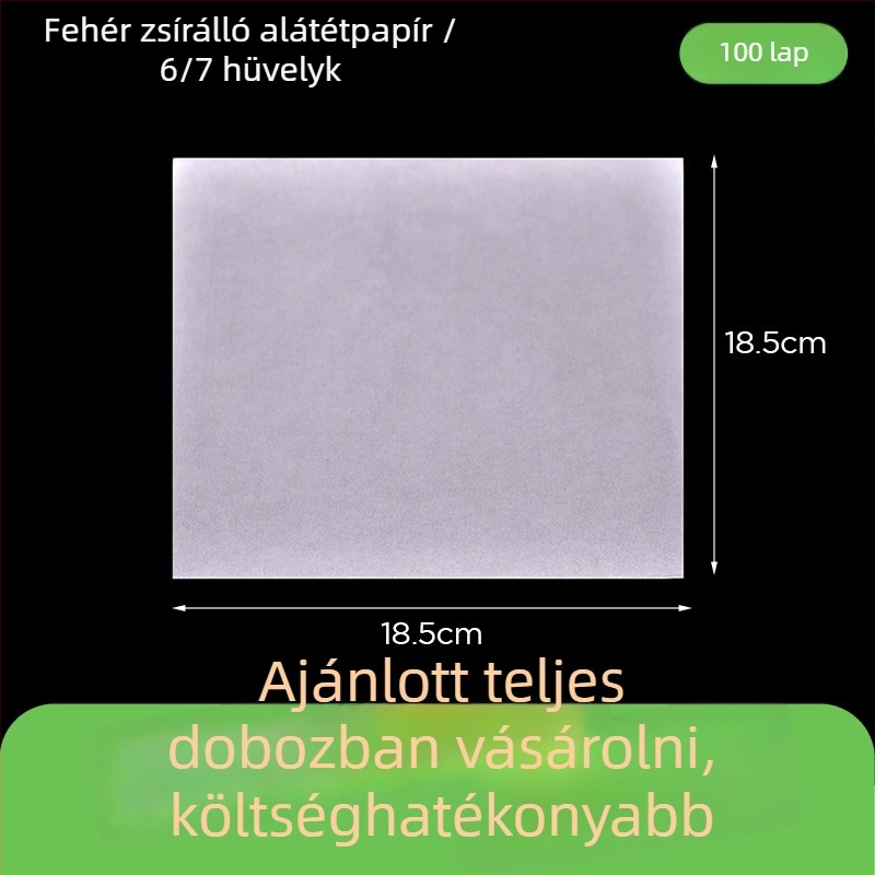 Kraftpapír olajálló, élelmiszer-csomagoláshoz, sütéshez és burgercsomagoláshoz, 1000 darab