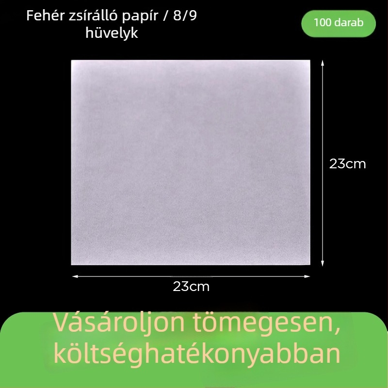 Kraftpapír olajálló, élelmiszer-csomagoláshoz, sütéshez és burgercsomagoláshoz, 1000 darab