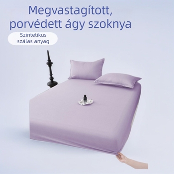 Gumis lepedő flanelből, porvédő matracvédő, egyszínű, 1,8 m-es ágyhoz, vastagabb, bőrbarát