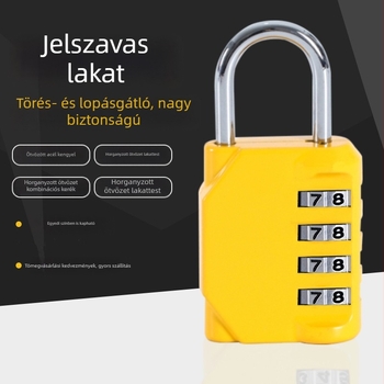 N838 4 számjegyű mechanikus kódzár, utazótáskákhoz, kollégiumi ajtókhoz, szekrényekhez, edzőteremhez és szerszámosládához