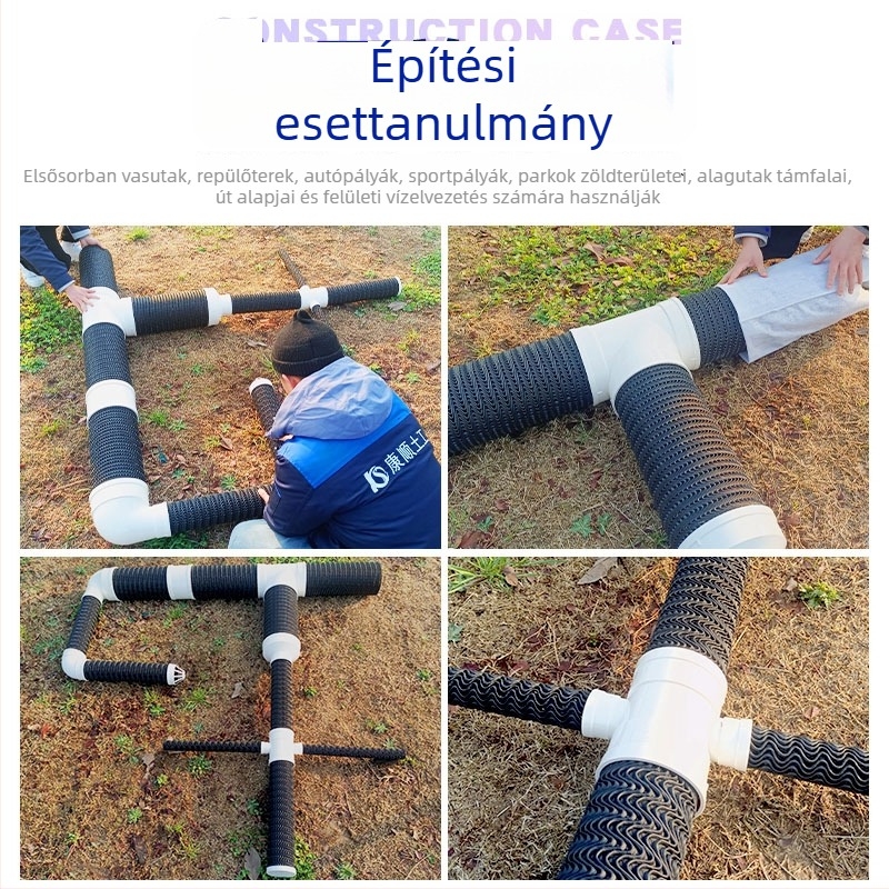 Yashan hálós mintázatú szűrődréncső kerthez és közműves vízellátási projektekhez, HDPE merev dréncső