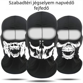 Koponya mintás nyakmelegítő szabadtéri motorozáshoz – szélvédett, lélegző és gyorsan száradó