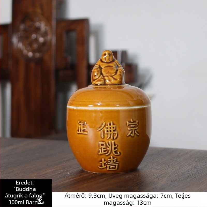 Kerámia főzőedény Buddha-fej fedővel, vízfürdőben történő pároláshoz, háztartási használatra