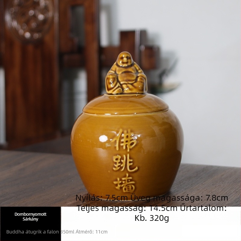 Kerámia főzőedény Buddha-fej fedővel, vízfürdőben történő pároláshoz, háztartási használatra