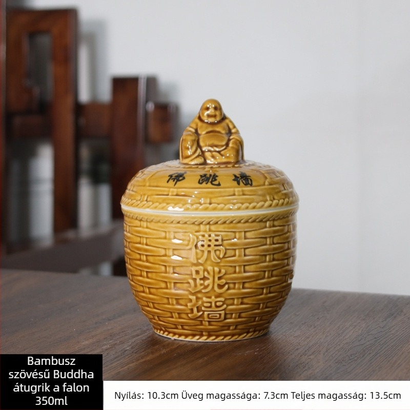 Kerámia főzőedény Buddha-fej fedővel, vízfürdőben történő pároláshoz, háztartási használatra