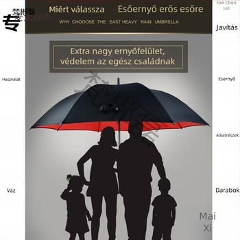 8 küllős hosszúkarú esernyő tartozékok napernyőhöz és golf esernyőhöz, egyenes fogantyú, üvegszálas bordák