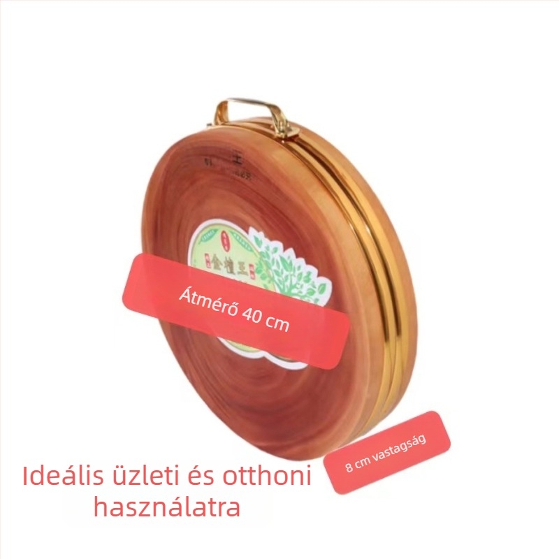 Kör alakú tömörfa vágódeszka, penészálló, kétoldalas, háztartási konyhai használatra